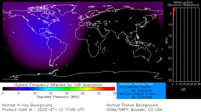 D-RAP Radio Blackout Map